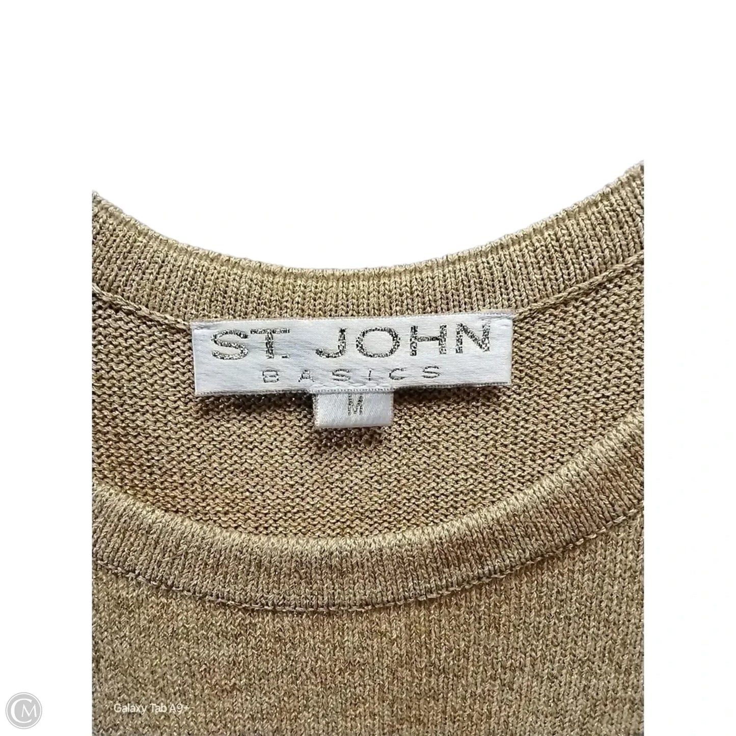 Sweater Short Sleeve By Clothes Mentor In Gold, Size: M