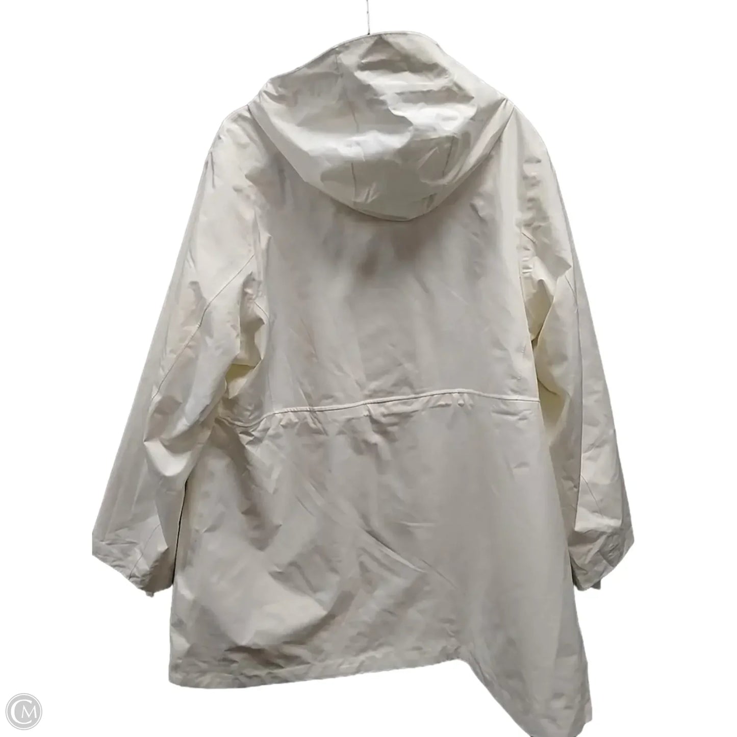 Coat Raincoat By Clothes Mentor In Beige, Size: 1x