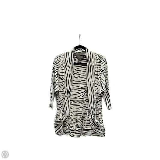 Sweater Cardigan By Clothes Mentor In Animal Print, Size: L