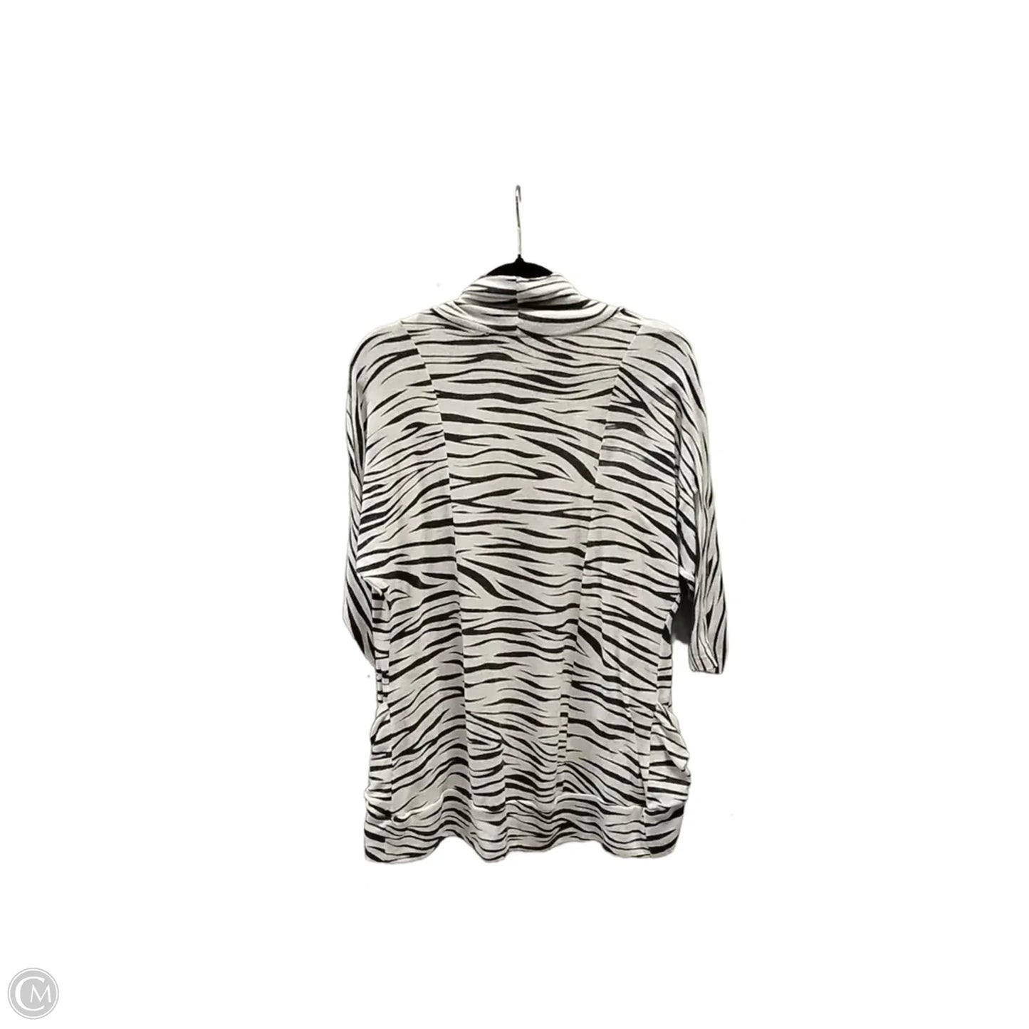 Sweater Cardigan By Clothes Mentor In Animal Print, Size: L