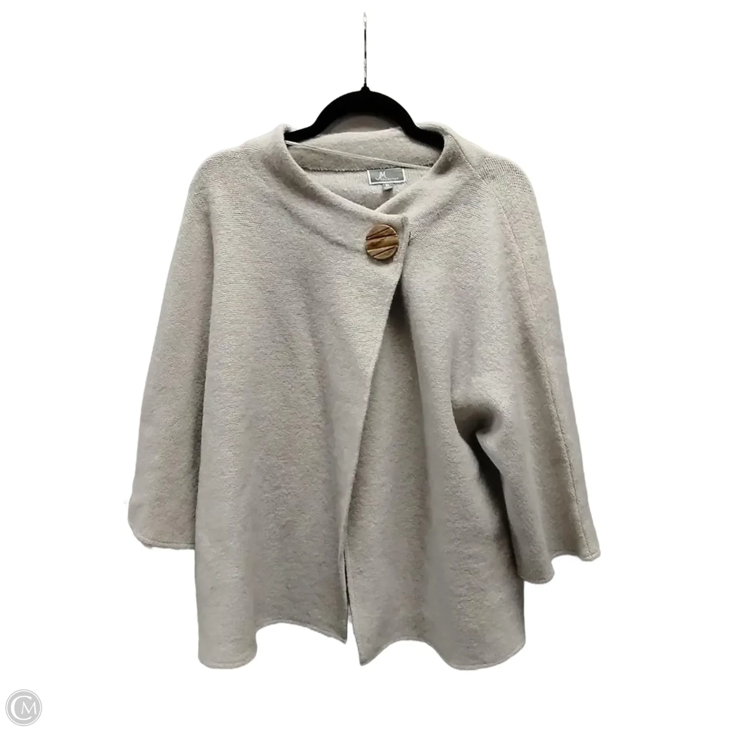 Sweater Cardigan By Jm Collections In Beige, Size: Xl