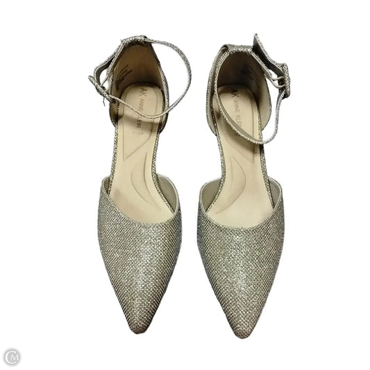 Shoes Heels Kitten By Anne Klein In Gold, Size: 9.5