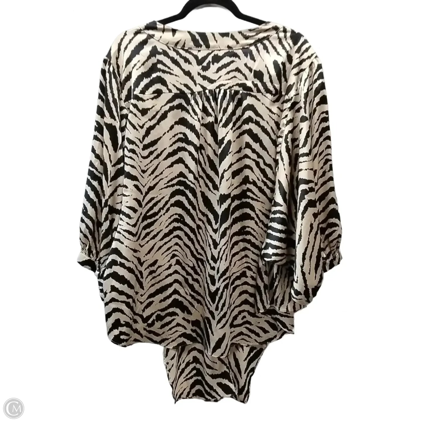 Blouse Long Sleeve By Chicos In Animal Print, Size: Xl