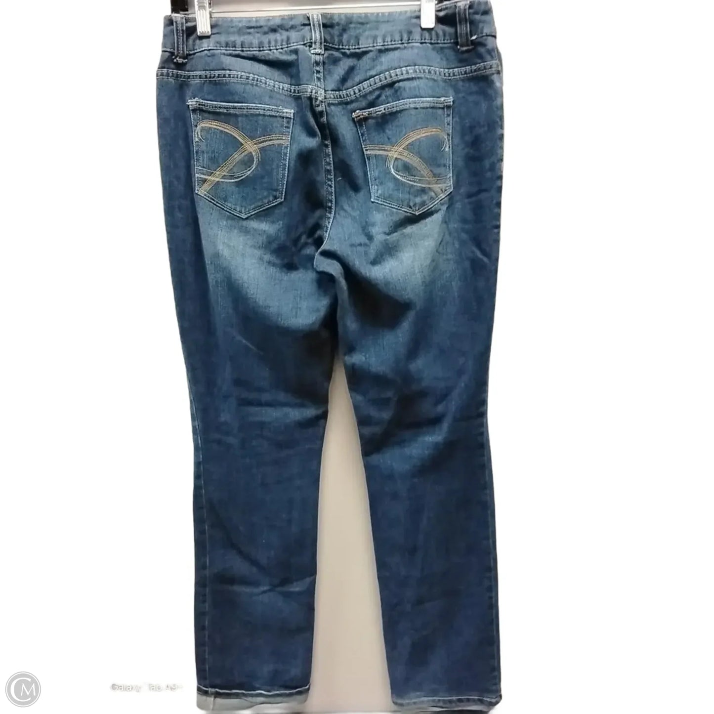 Jeans Straight By Chicos In Blue Denim, Size: 8