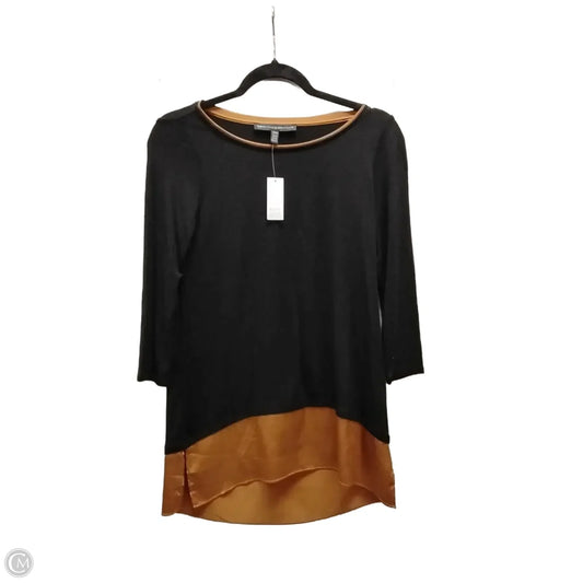 Top Long Sleeve By White House Black Market In Black & Brown, Size: Xxs