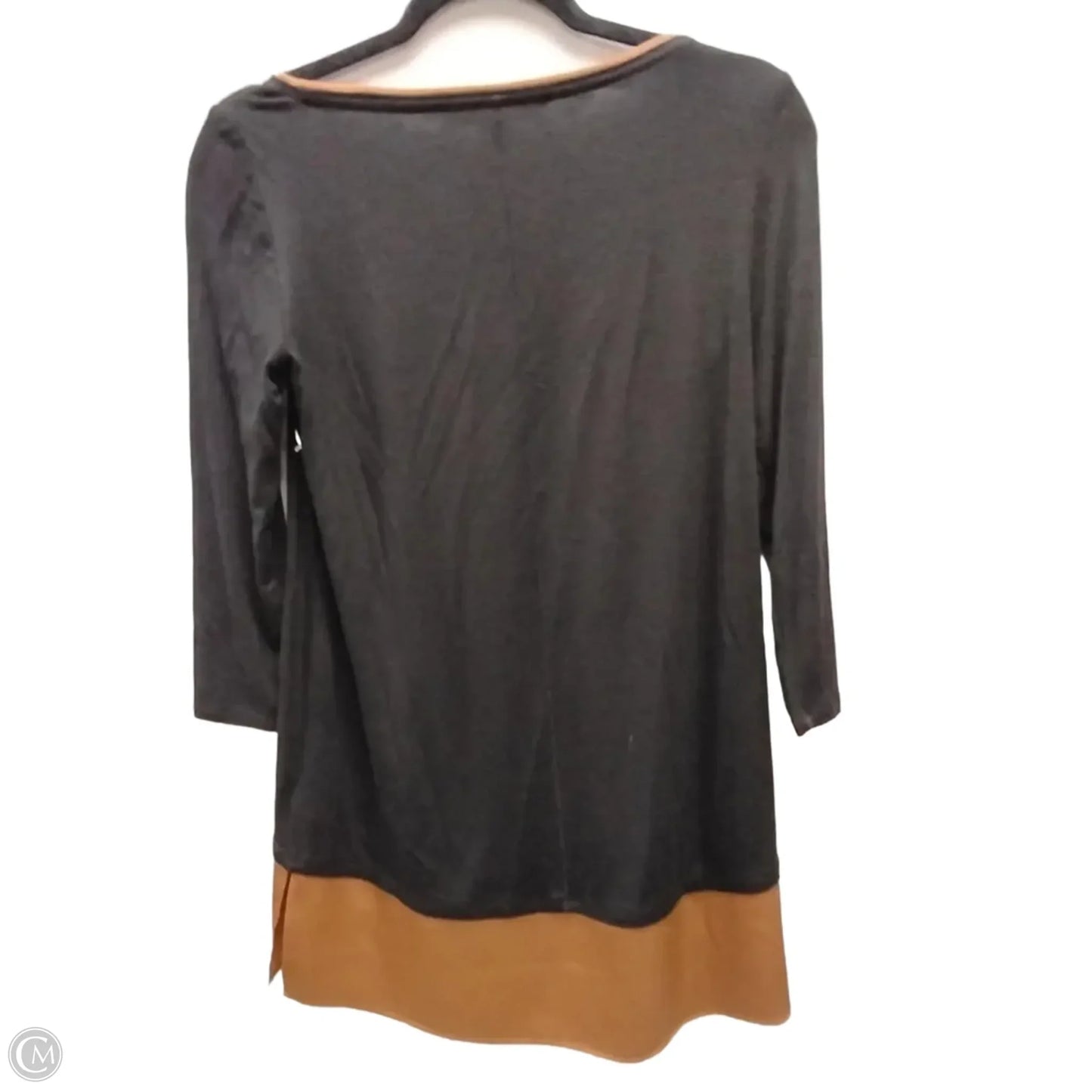 Top Long Sleeve By White House Black Market In Black & Brown, Size: Xxs