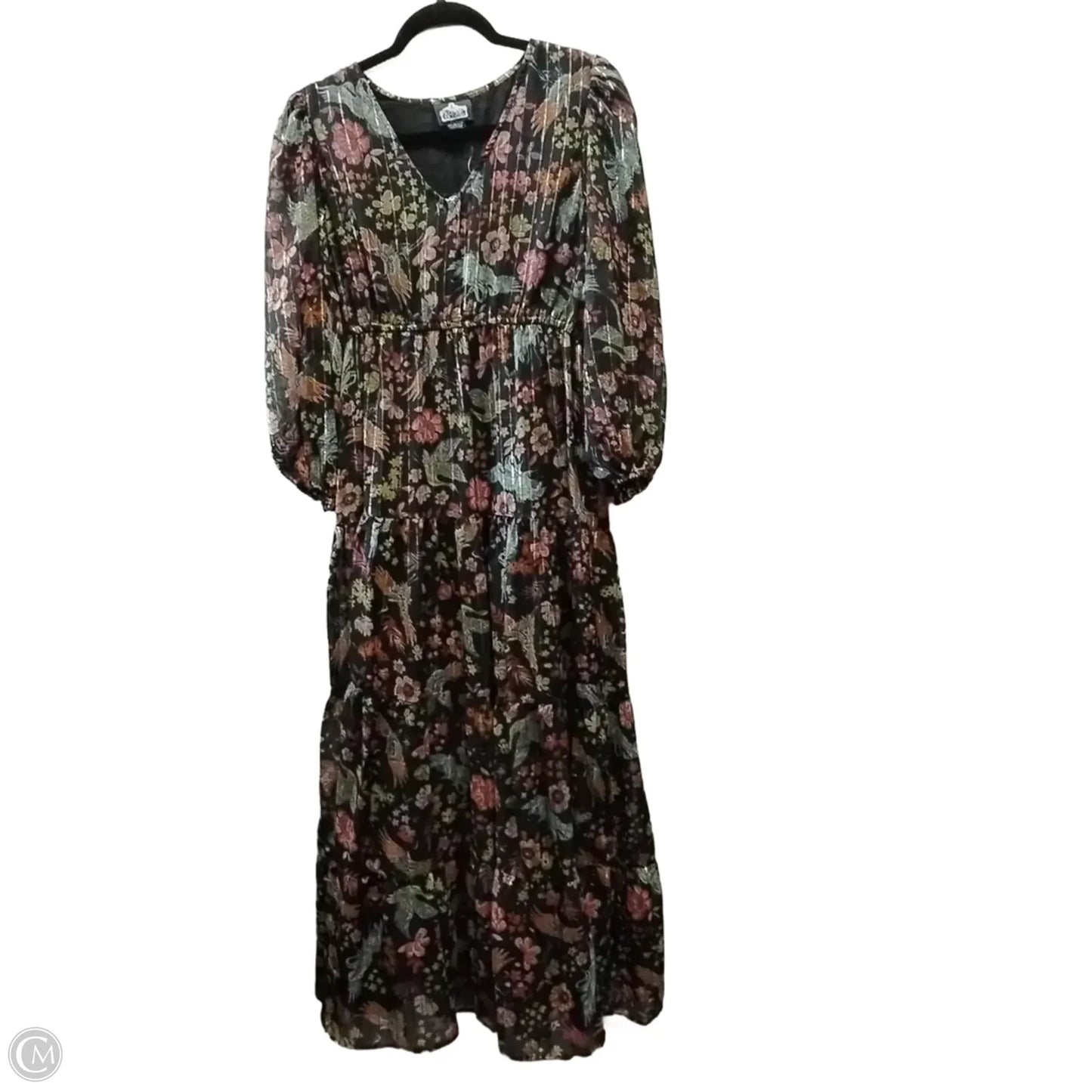 Dress Casual Maxi By Angie In Floral Print, Size: L