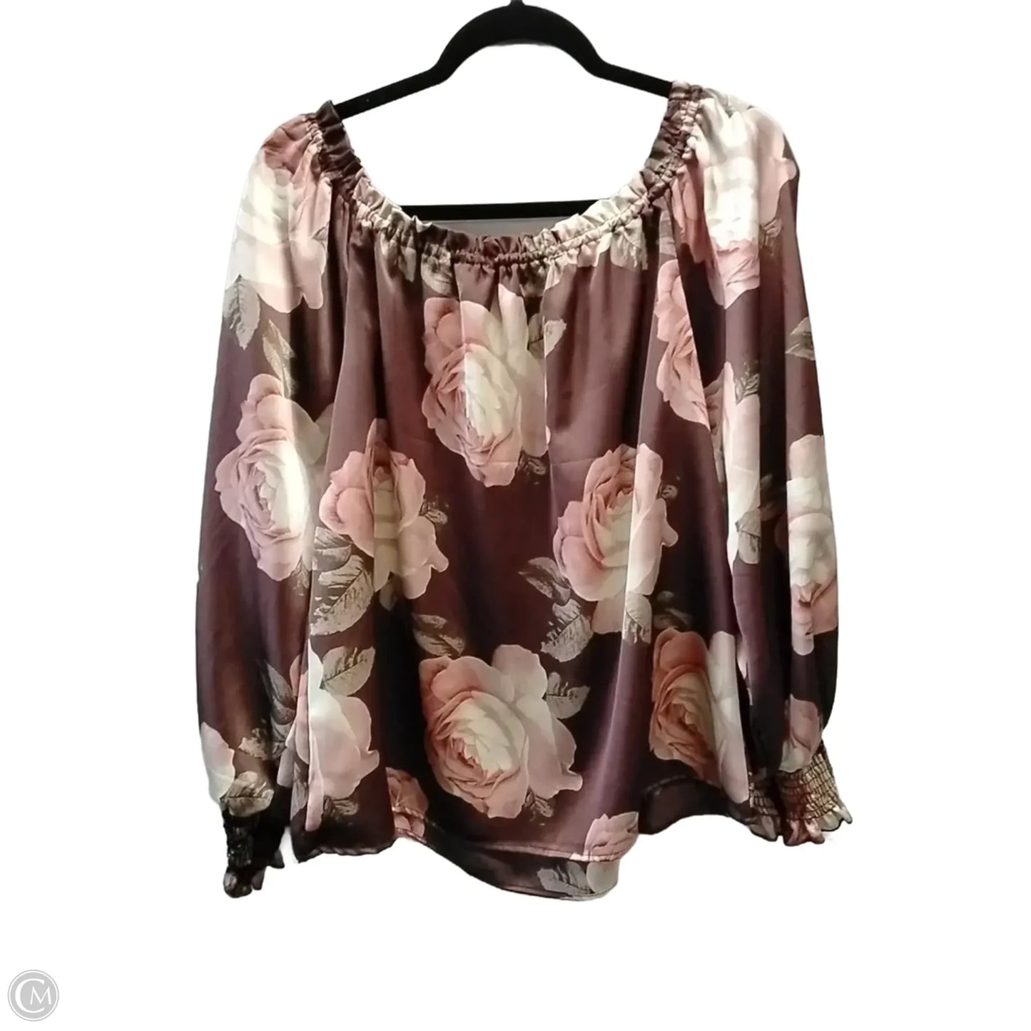 Top Long Sleeve By Vine & Love In Floral Print, Size: Xl