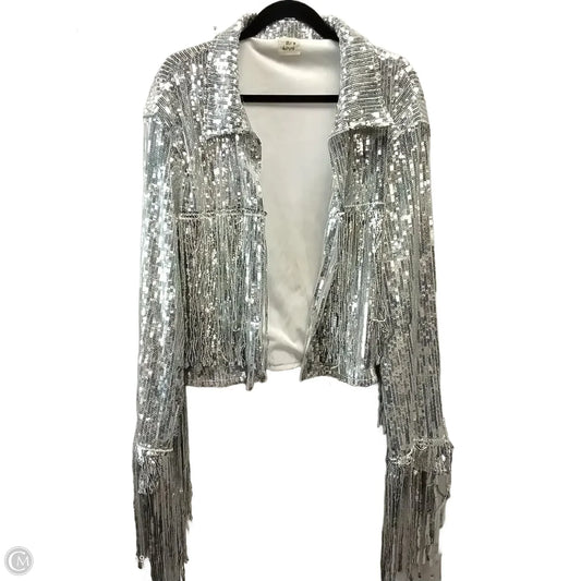 Coat Other By Clothes Mentor In Silver, Size: L