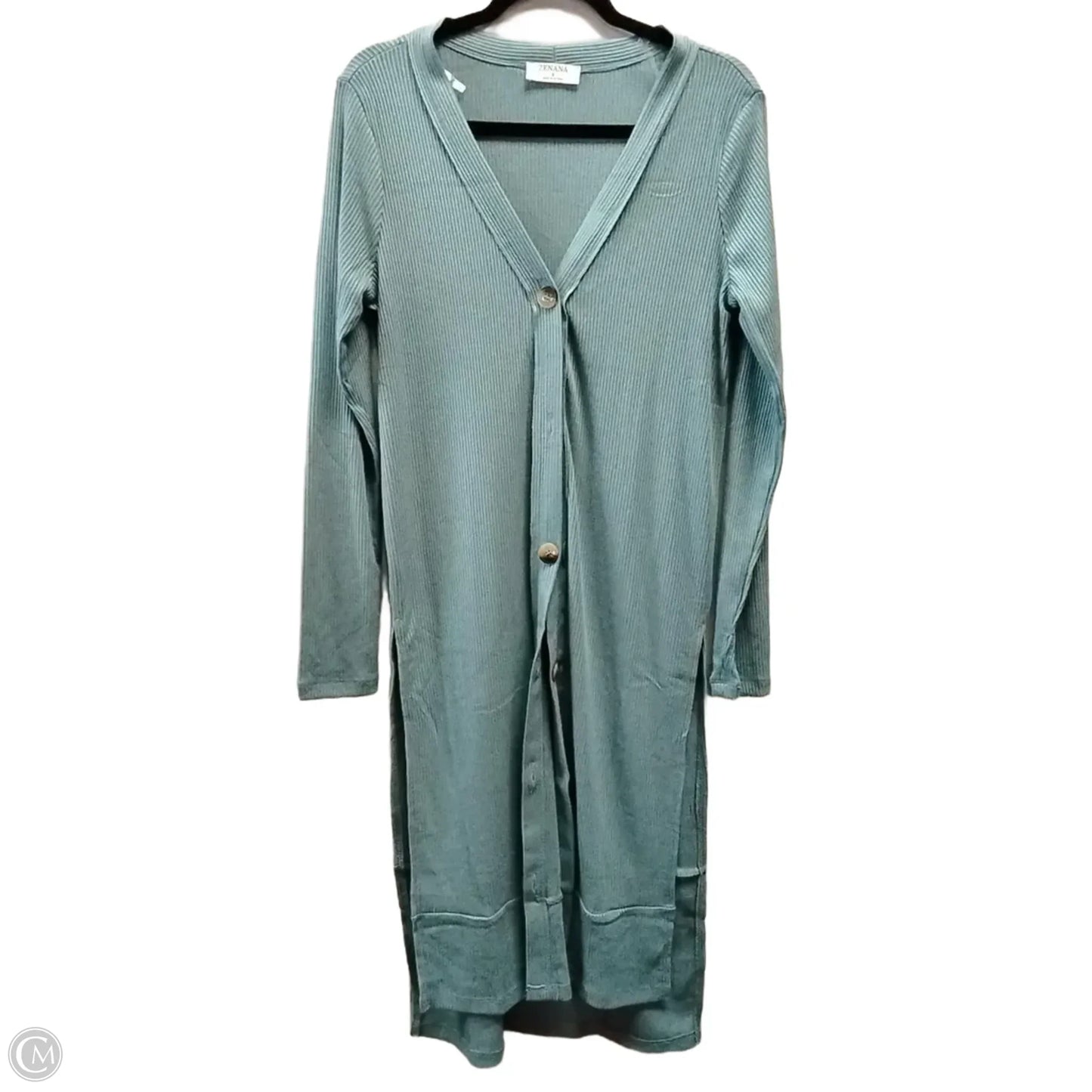 Cardigan By Zenana In Blue, Size: S