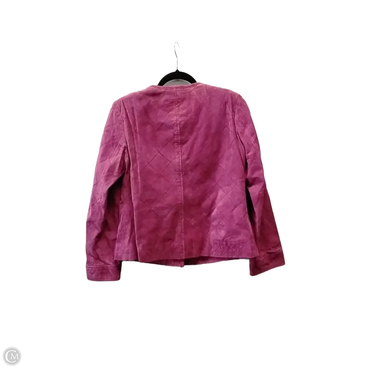 Jacket Leather By Chicos In Purple, Size: S