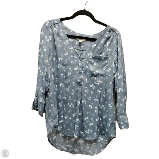 Blouse Long Sleeve By Como Blu In Floral Print, Size: M