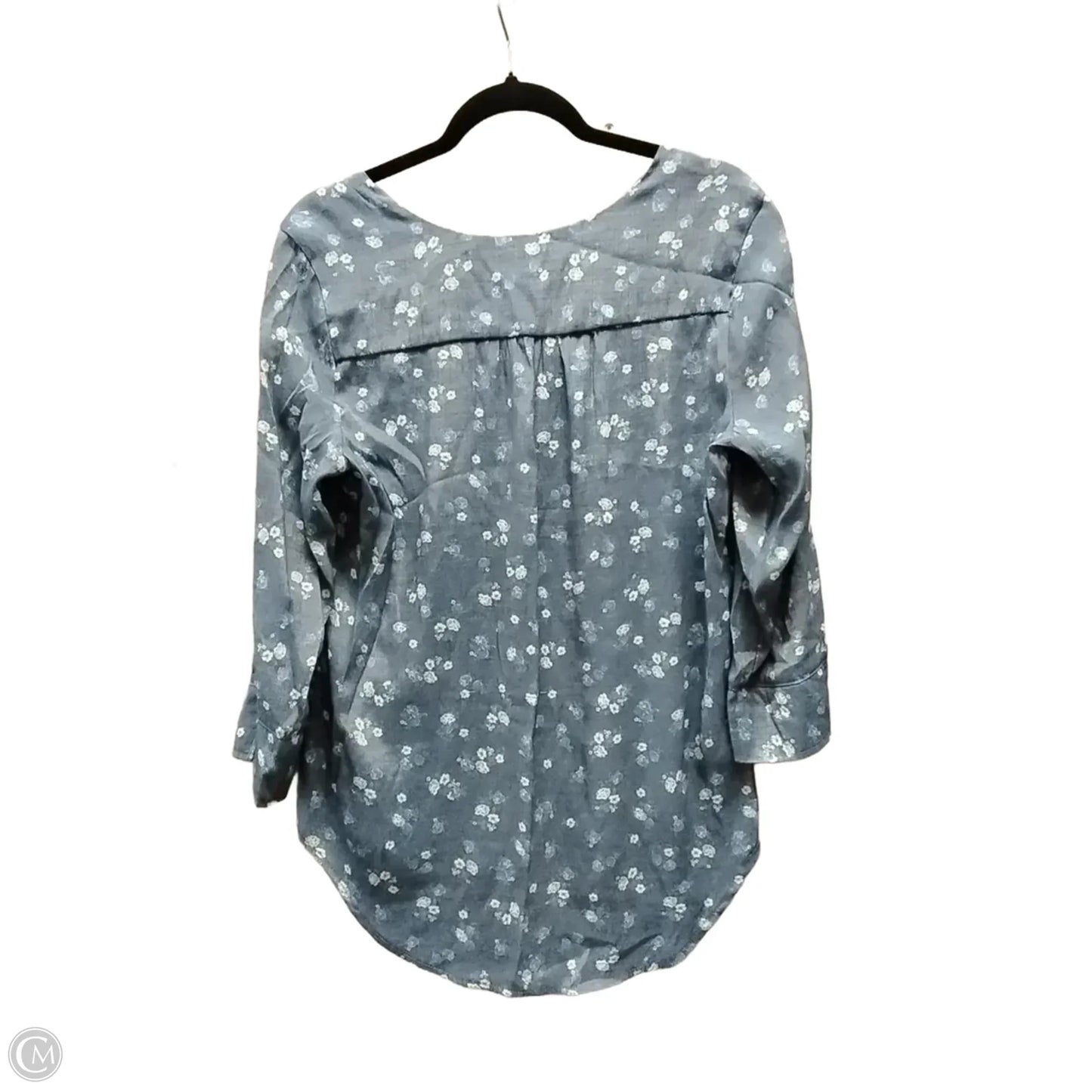 Blouse Long Sleeve By Como Blu In Floral Print, Size: M