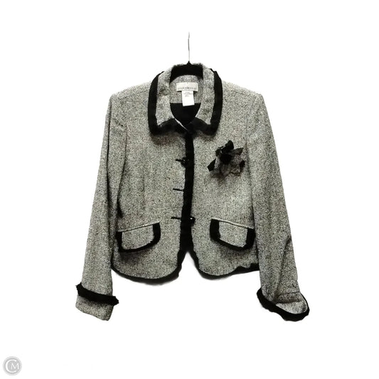 Blazer By Sharon Young In Black & White, Size: M