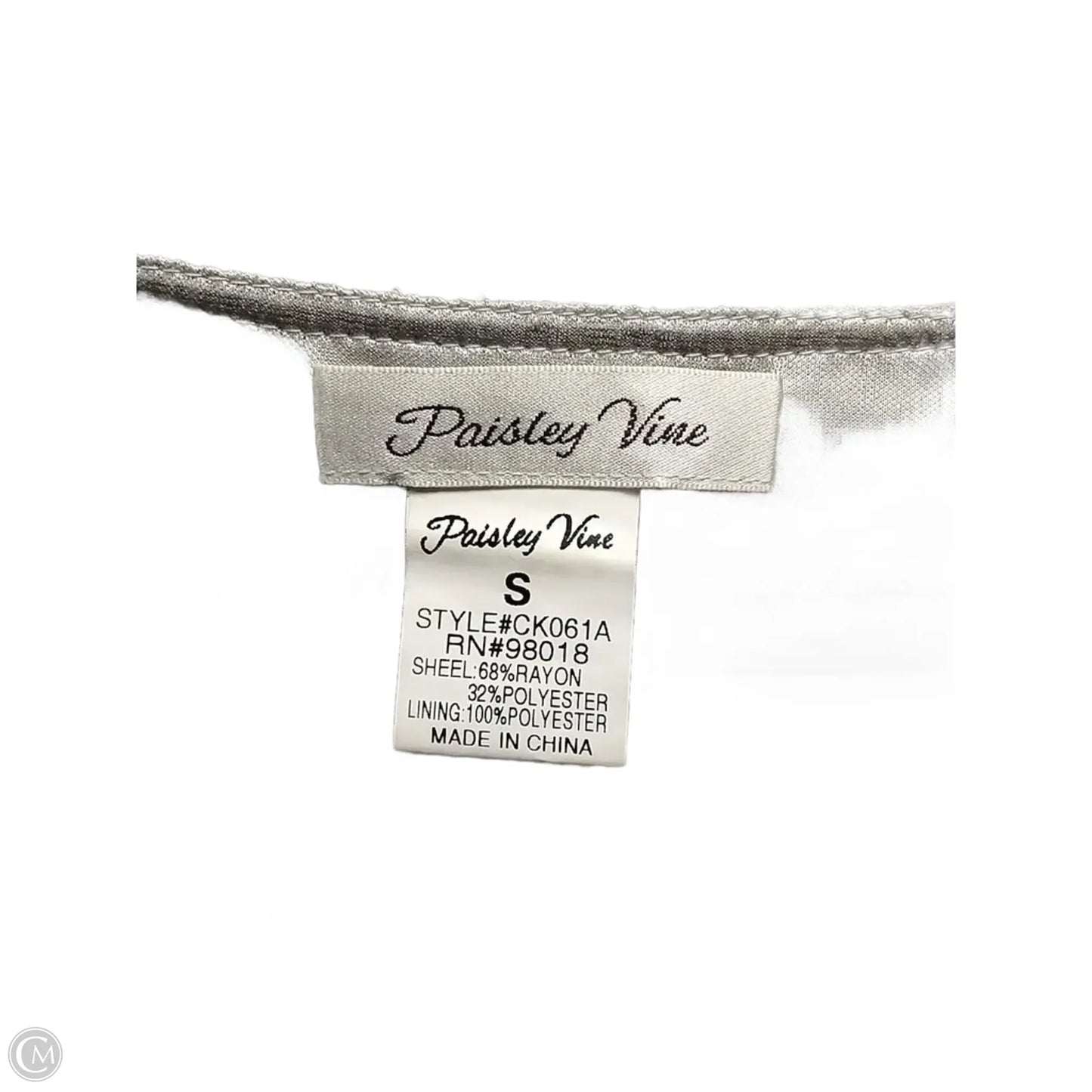 Blouse Long Sleeve By Clothes Mentor In Grey, Size: S