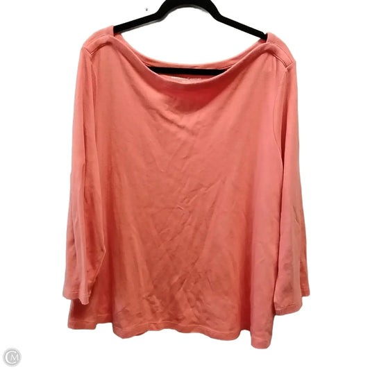 Top Long Sleeve By West Bound In Orange, Size: 3x