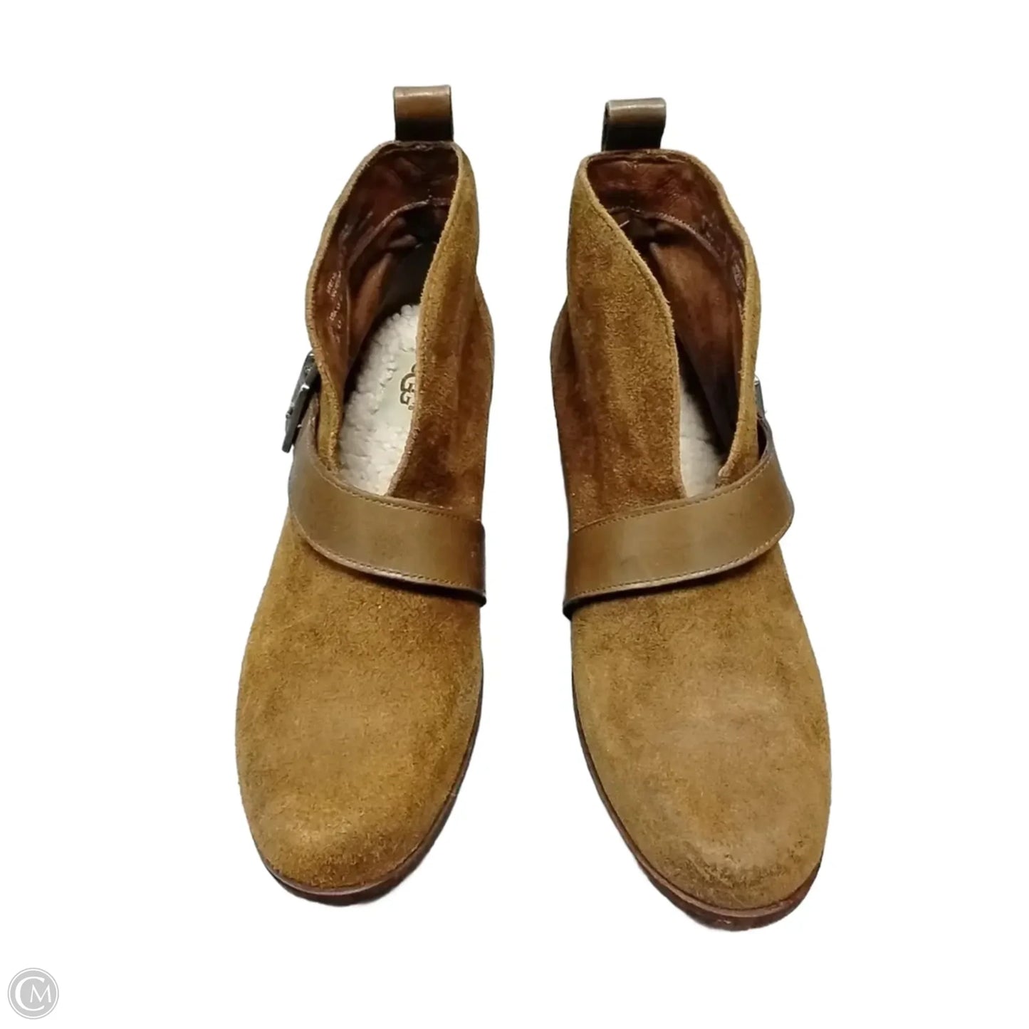 Boots Designer By Ugg In Brown, Size: 6.5