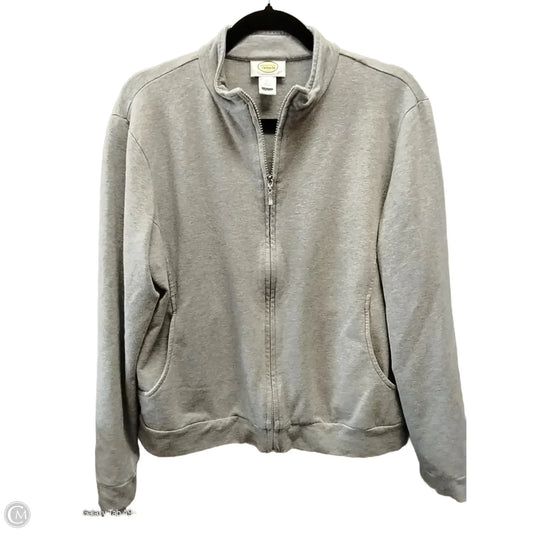 Sweatshirt Collar By Talbots In Grey, Size: Xl