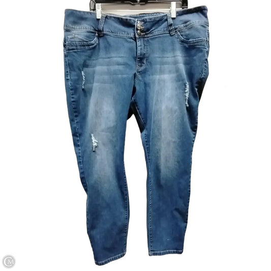 Jeans Skinny By Royalty In Blue, Size: 22w