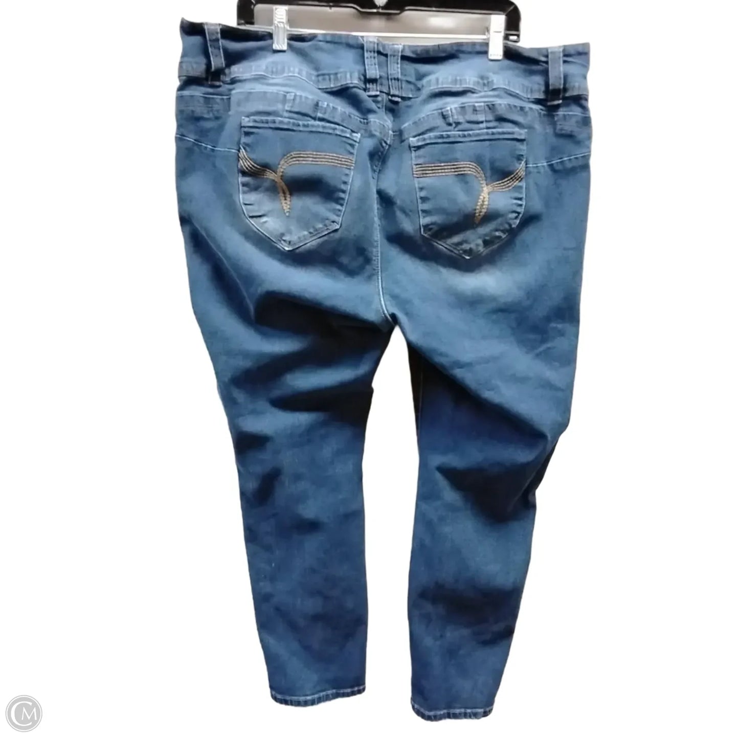 Jeans Skinny By Royalty In Blue, Size: 22w