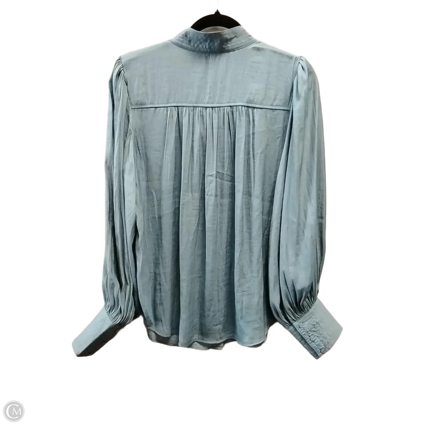 Blouse Long Sleeve By Banana Republic In Blue, Size: L