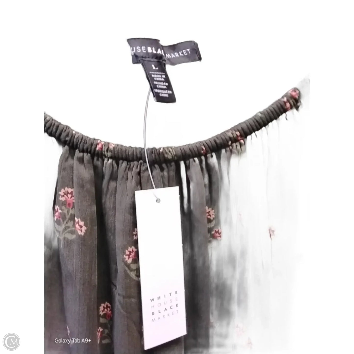 Blouse Long Sleeve By White House Black Market In Floral Print, Size: L