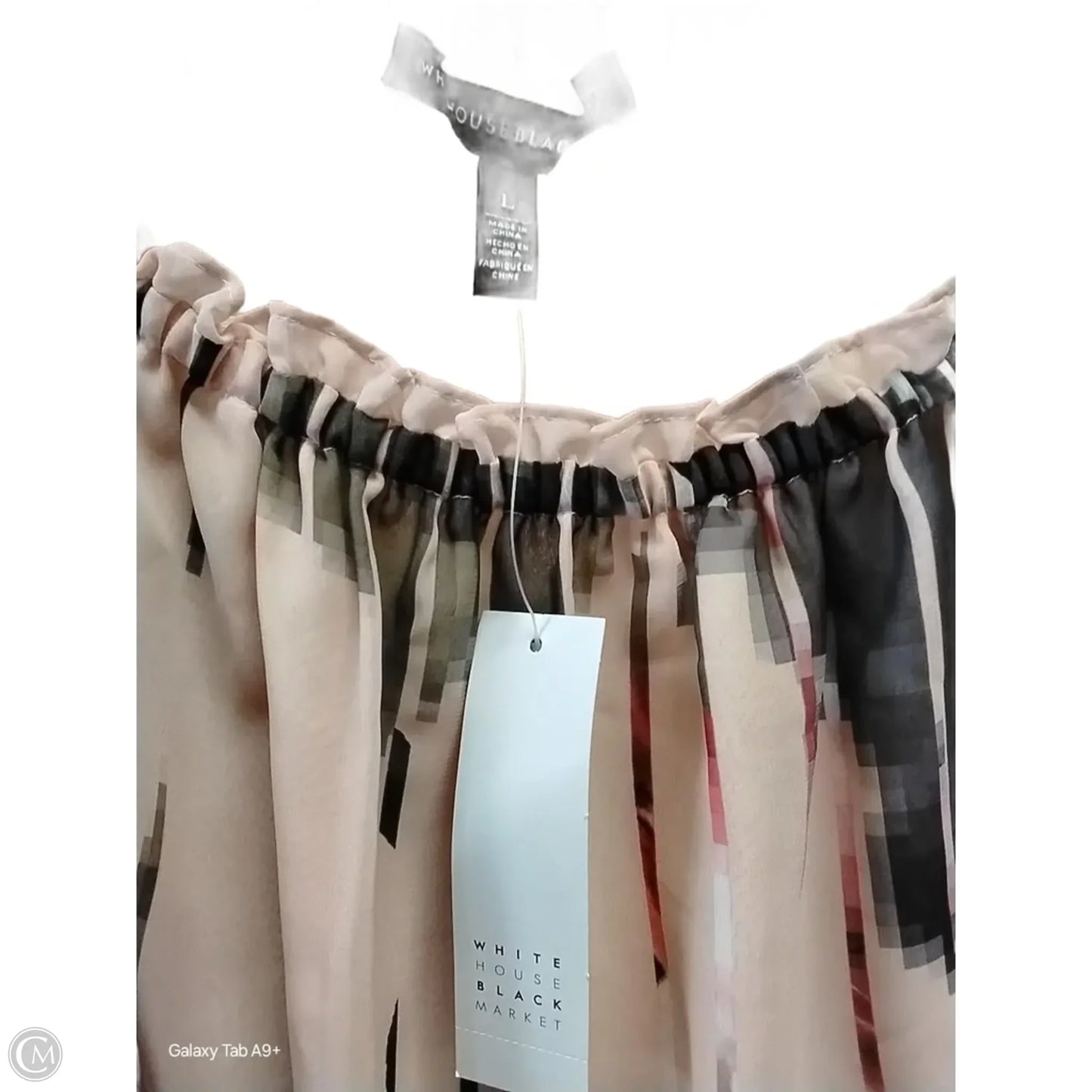 Blouse Long Sleeve By White House Black Market In Floral Print, Size: L