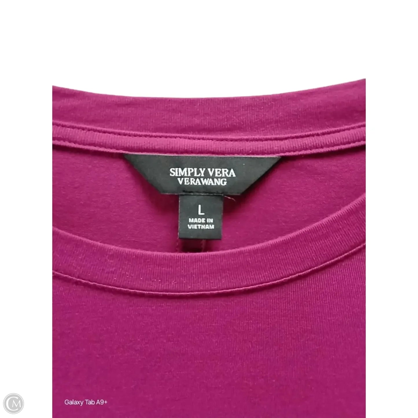 Top Long Sleeve By Simply Vera In Purple, Size: L