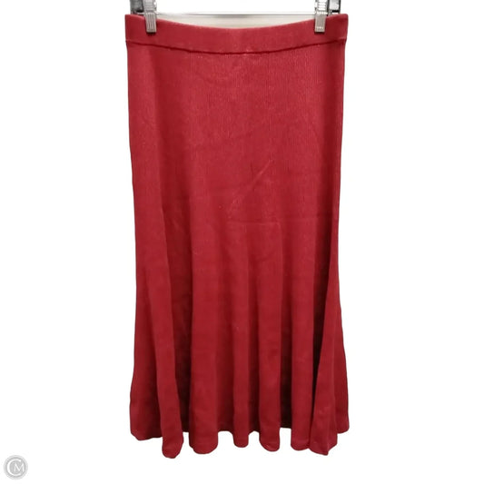 Skirt Maxi By Banana Republic In Red, Size: L