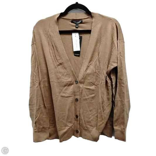 Sweater Cardigan By Banana Republic In Brown, Size: L