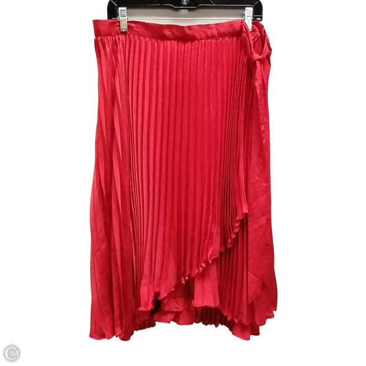 Skirt Maxi By Banana Republic In Red, Size: L