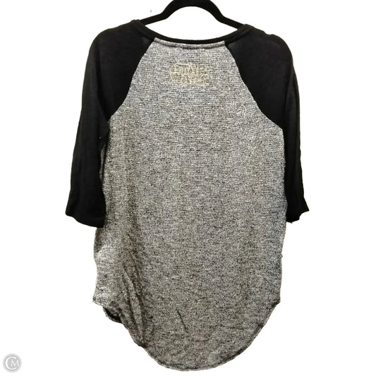 Sweater By Clothes Mentor In Black & Grey, Size: L