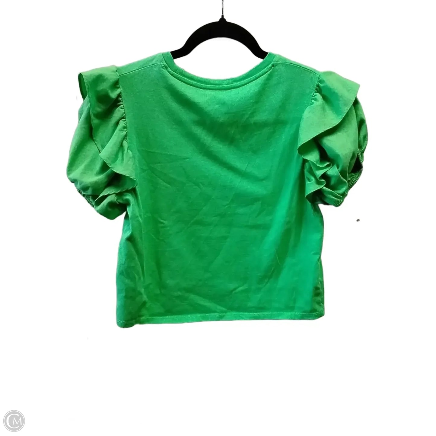 Top Short Sleeve By Zara In Green, Size: S