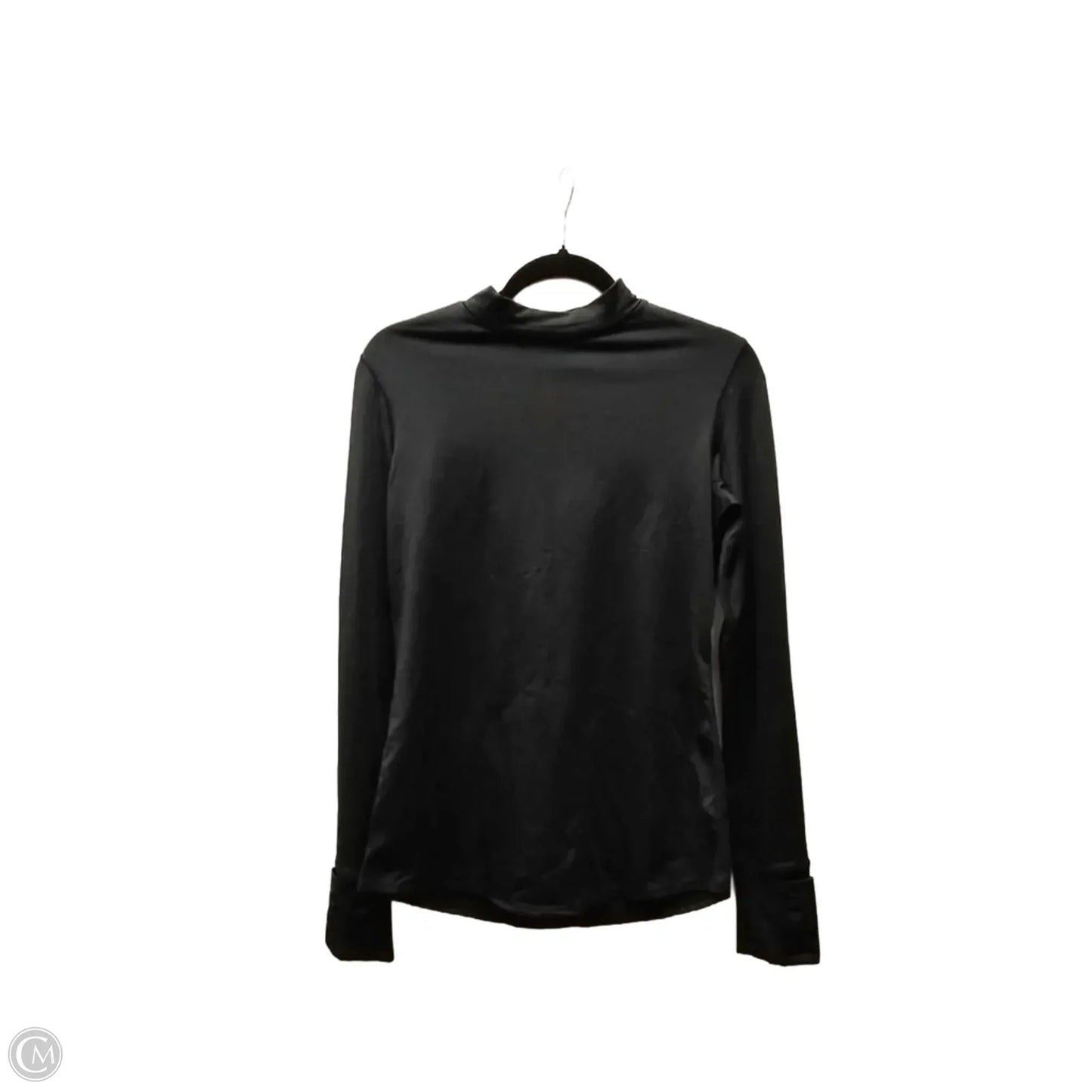 Athletic Top Long Sleeve Collar By Cuddl Duds In Black, Size: M