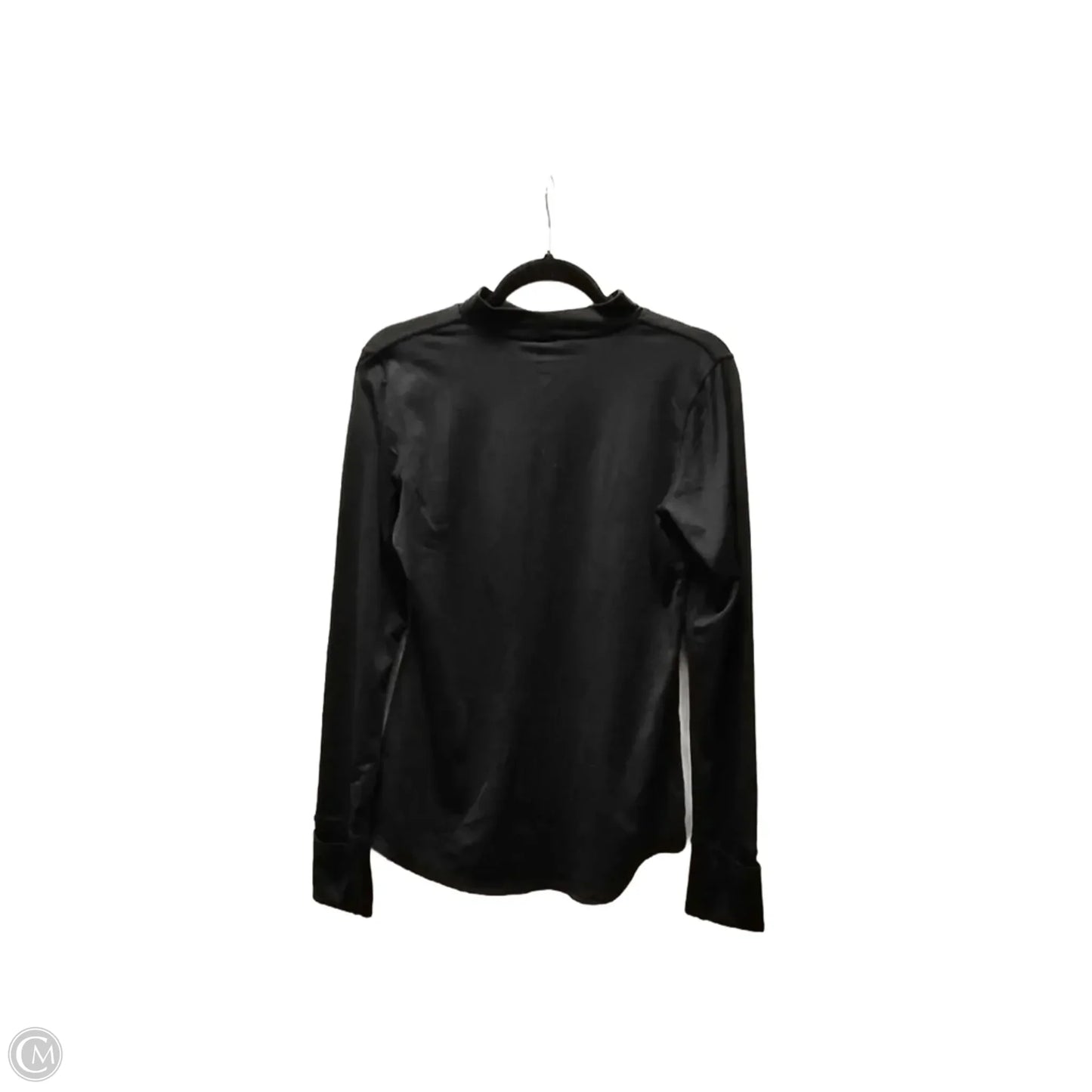 Athletic Top Long Sleeve Collar By Cuddl Duds In Black, Size: M