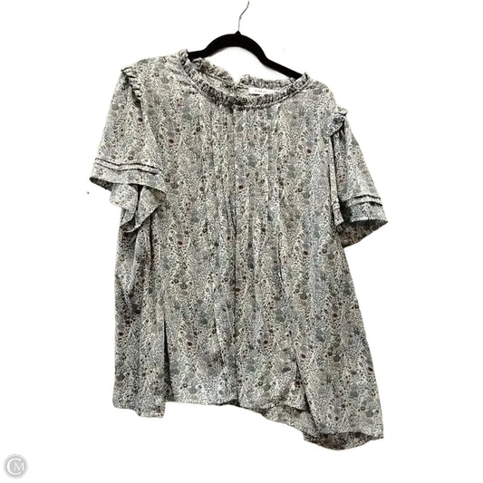 Blouse Short Sleeve By Rose And Olive In Floral Print, Size: 3x