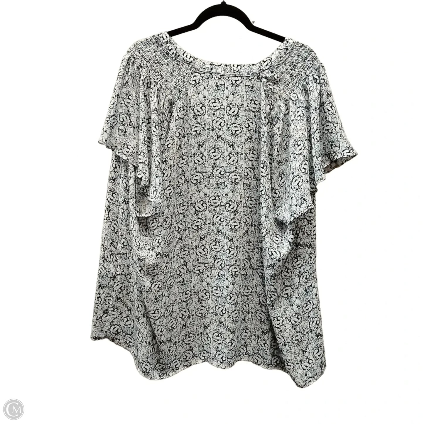 Blouse Short Sleeve By Rose And Olive In Floral Print, Size: 3x