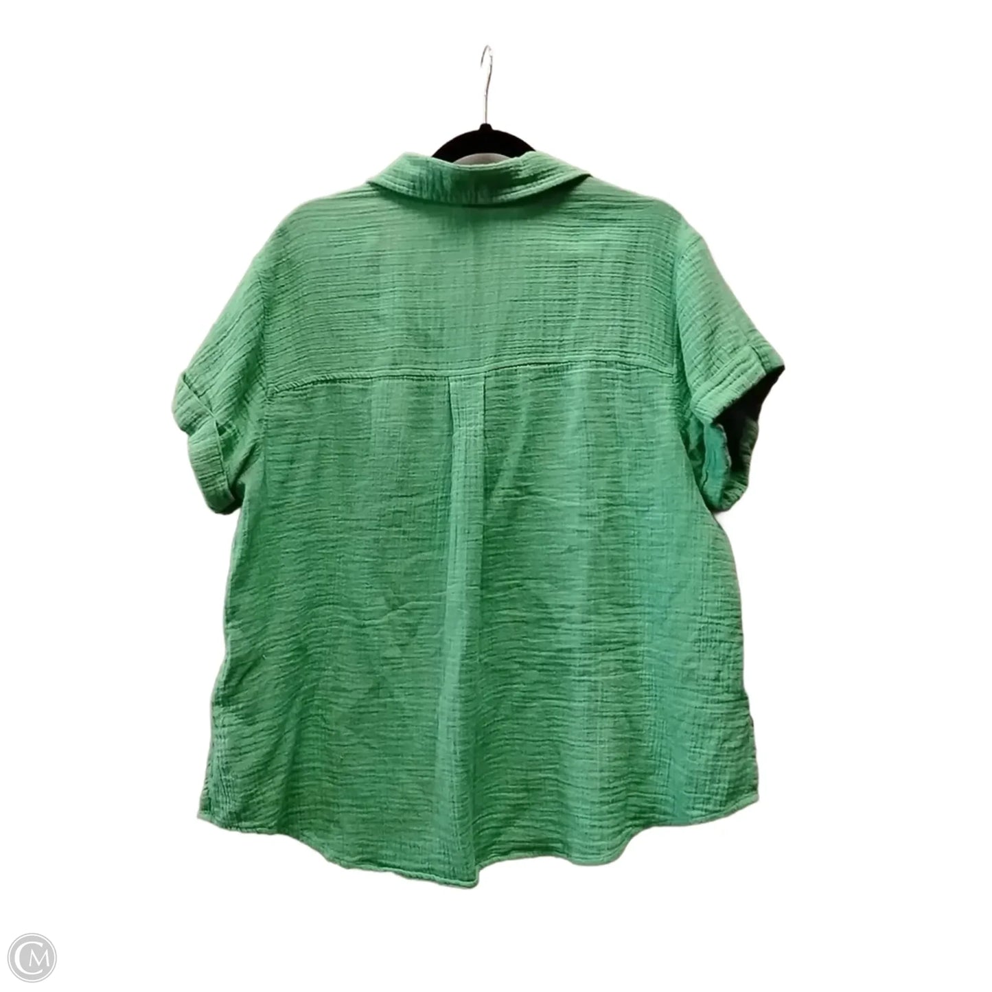 Blouse Short Sleeve By Ana In Green, Size: Xl