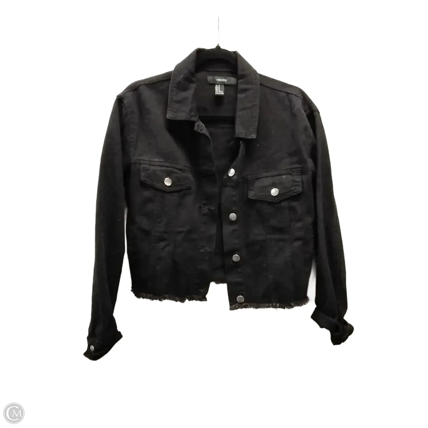 Jacket Denim By Forever 21 In Black, Size: M