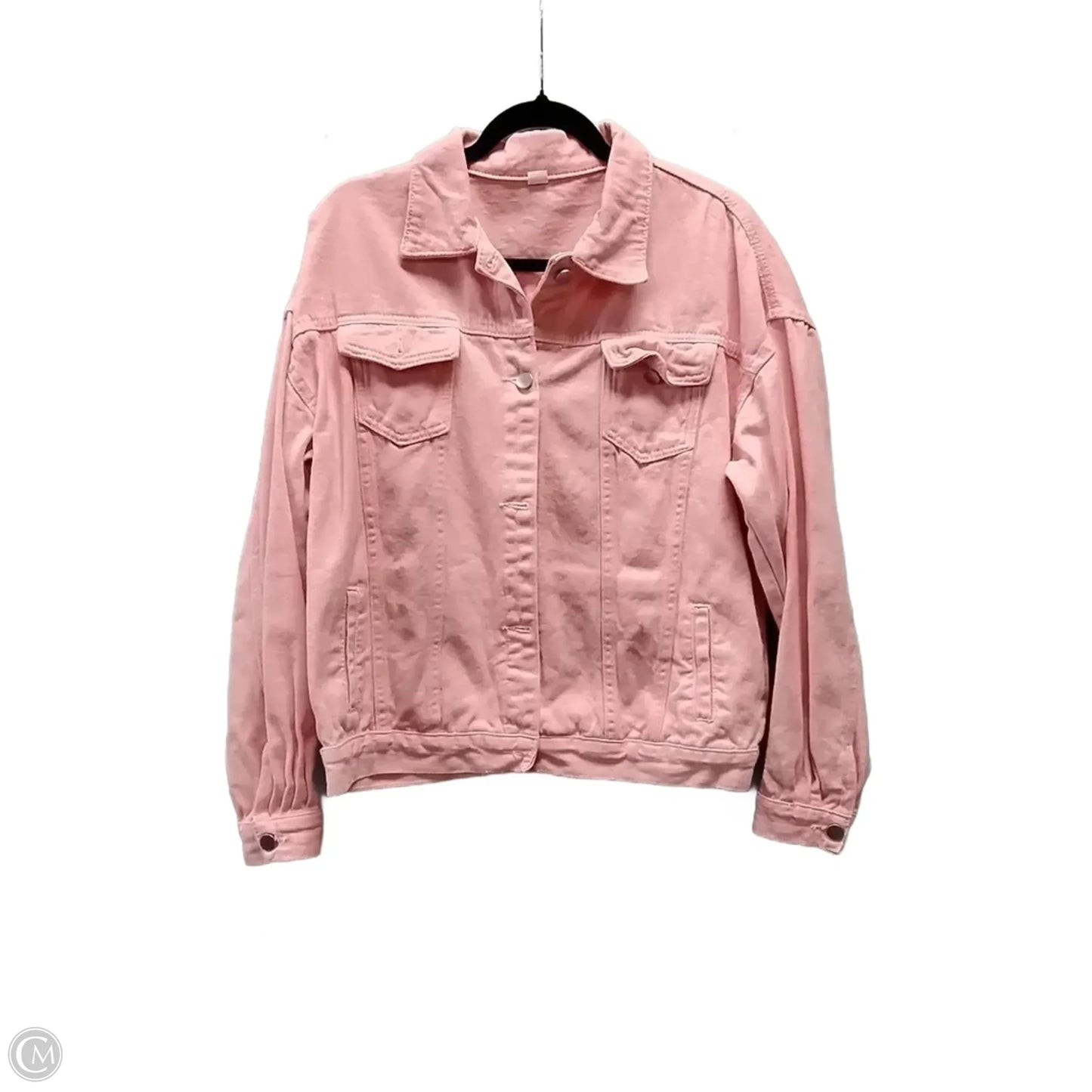 Jacket Denim By Clothes Mentor In Pink, Size: M