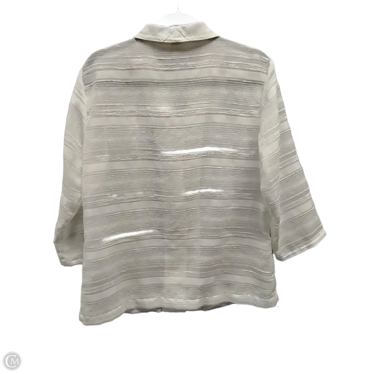 Blouse Long Sleeve By Talbots In White, Size: M