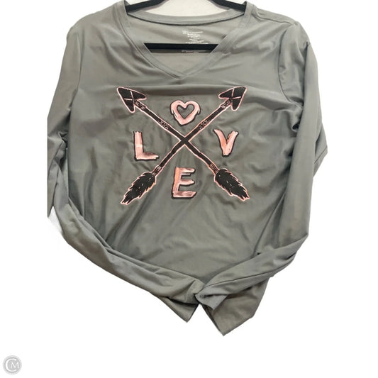 Top Long Sleeve By No Boundaries In Grey, Size: Xl