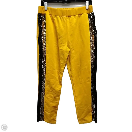 Pants Lounge By Clothes Mentor In Black & Gold, Size: Xxl