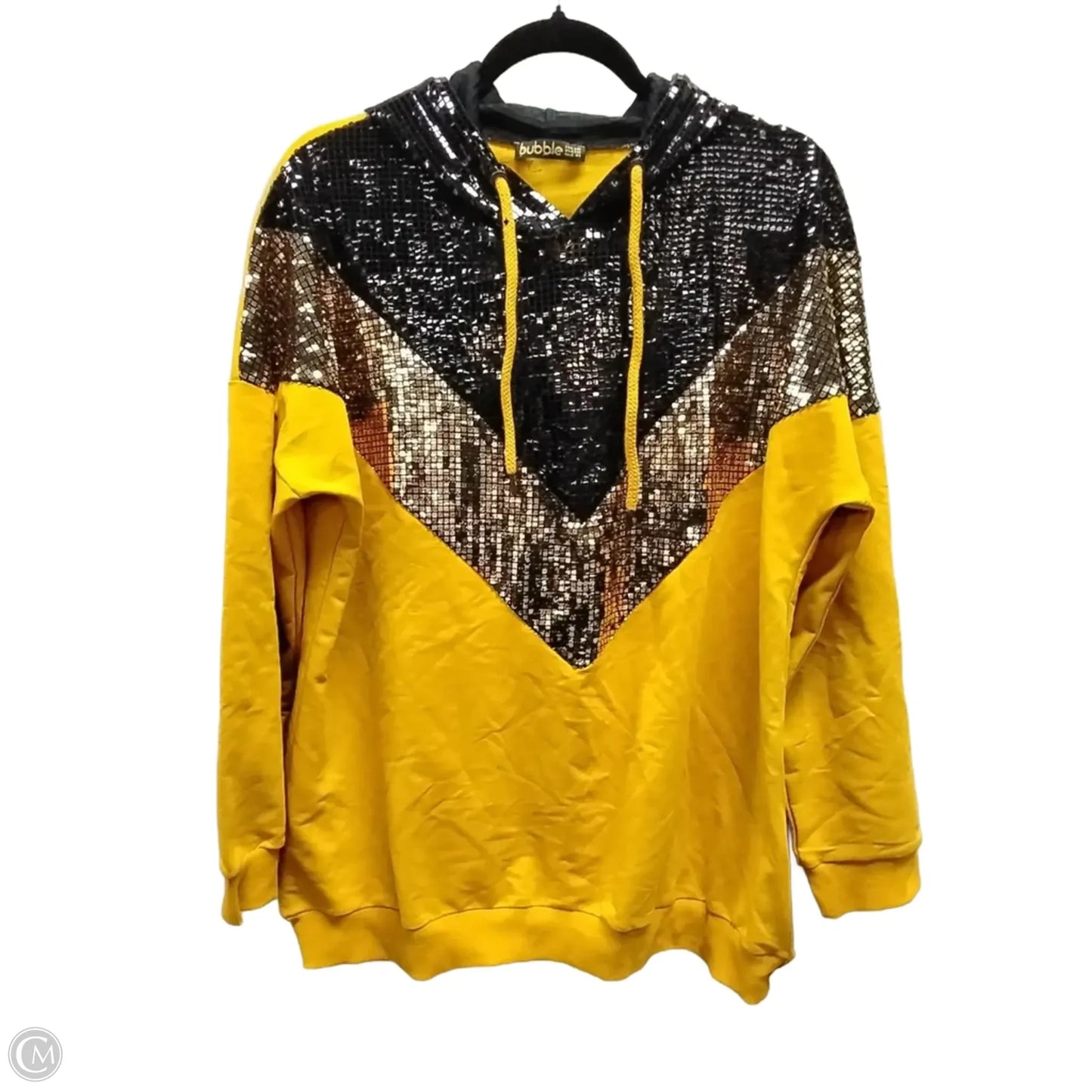 Top Long Sleeve By Clothes Mentor In Black & Gold, Size: Xxl