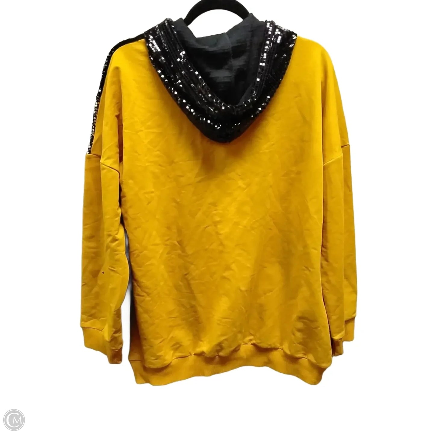 Top Long Sleeve By Clothes Mentor In Black & Gold, Size: Xxl
