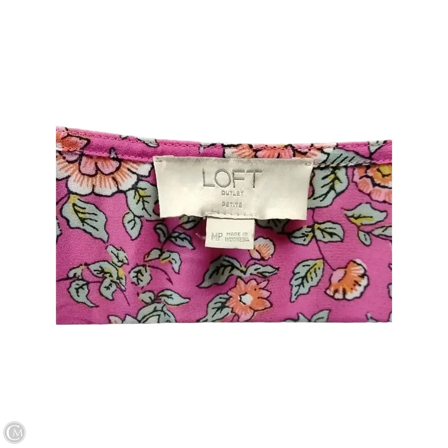 Blouse Long Sleeve By Loft In Floral Print, Size: Mp