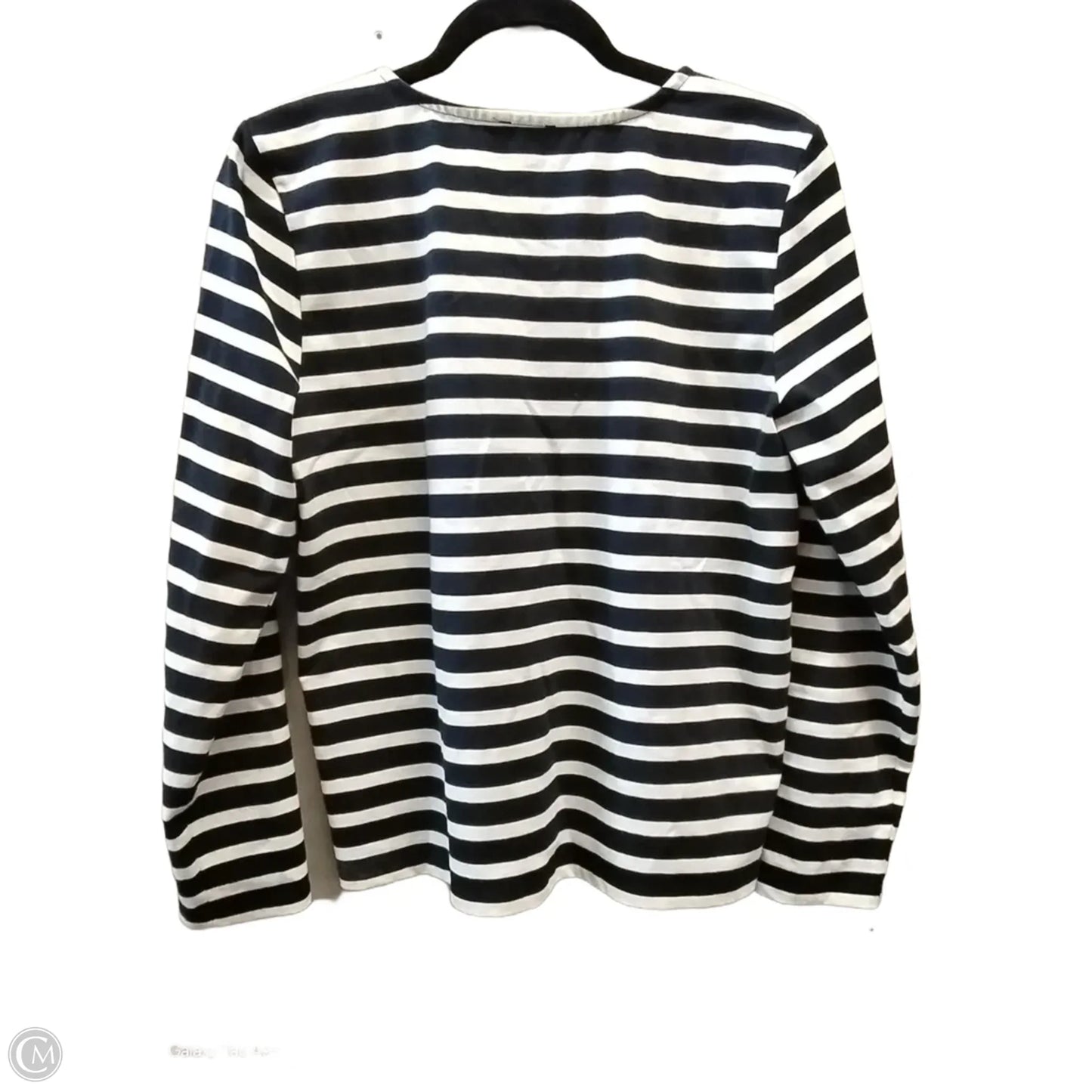 Top Long Sleeve By Talbots In Striped Pattern, Size: M