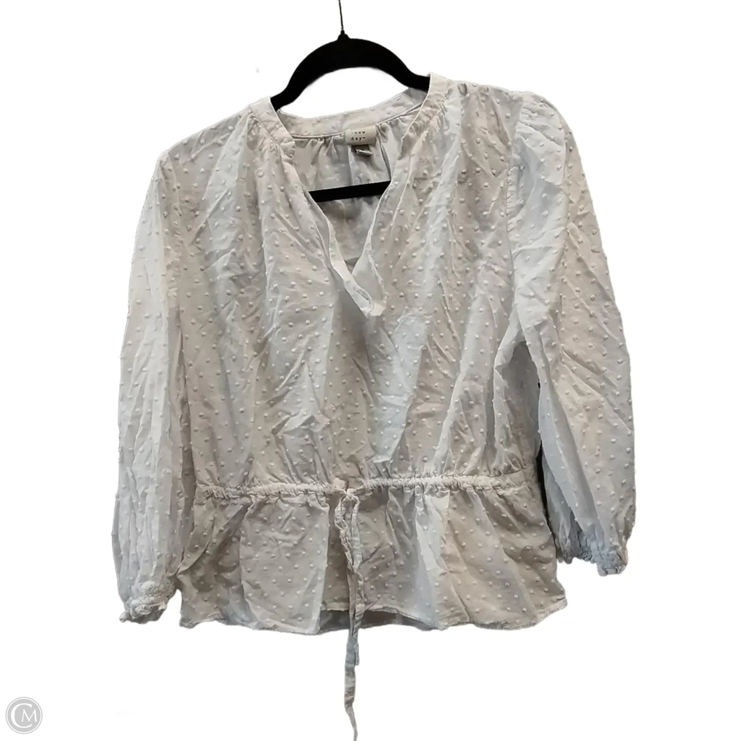 Blouse Long Sleeve By A New Day In White, Size: L