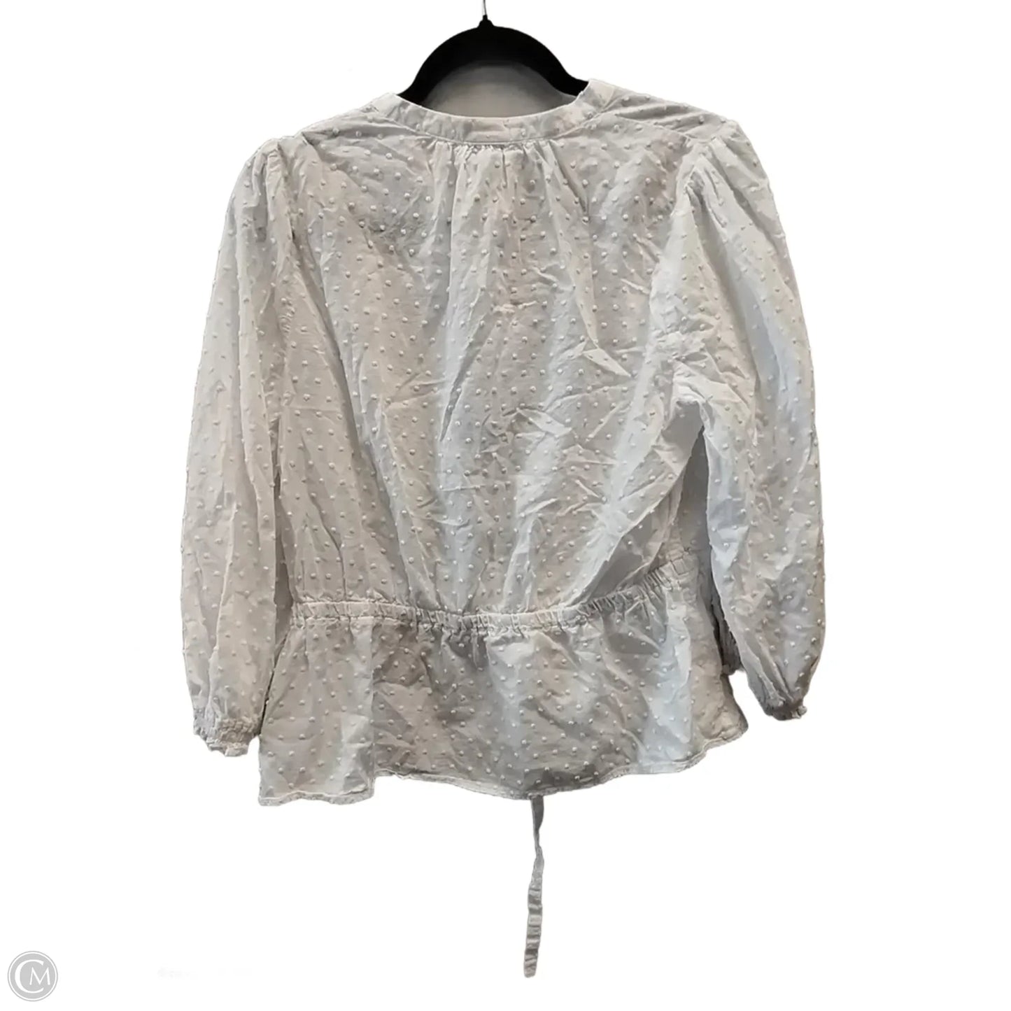 Blouse Long Sleeve By A New Day In White, Size: L