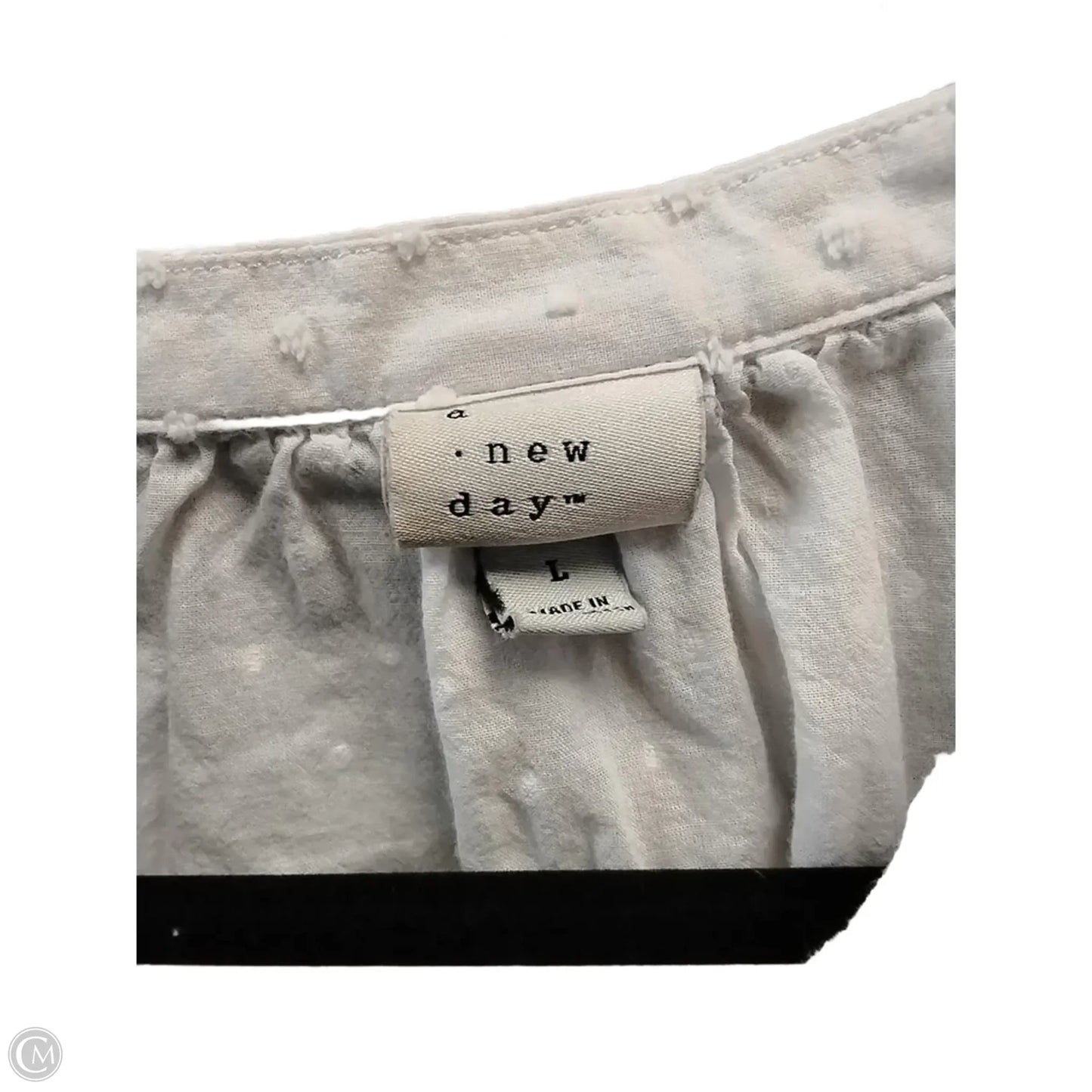 Blouse Long Sleeve By A New Day In White, Size: L